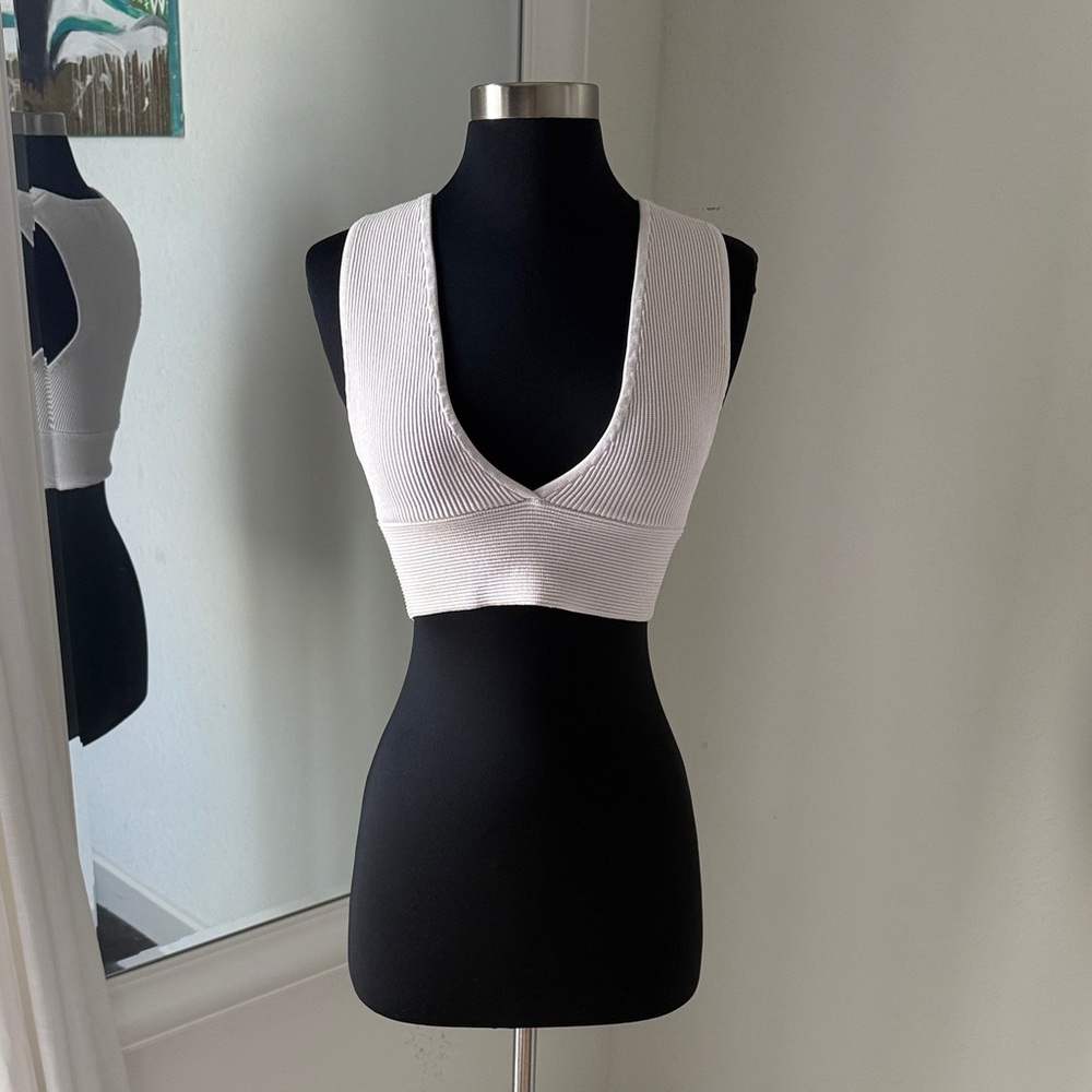 Babaton Ribbed Knit Crop Top